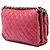 Le Boy Bolsa de ombro Chanel Soft Boy Flap em couro de bezerro glacê acolchoado vermelho - vista 2