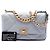 Borsa a patta 19 in agnello grigio Chanel Medium - vista 7