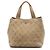 Bolsa Shopping Chanel Mini CC em camurça acolchoada bege