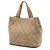 Bolsa Shopping Chanel Mini CC em camurça acolchoada bege - vista 2
