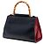Pequena bolsa de couro preta Gucci Bamboo Nymphaea Web Preto - vista 2