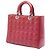 Borsa Lady Dior Large in vernice cannage rosso - vista 2