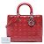 Borsa Lady Dior Large in vernice cannage rosso - vista 7