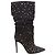 Stivali slouch a punta in scamosciato Paris Texas nero e strass Taglia 41