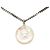 Collana con pendente Chanel CC in argento, ottone e resina