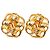 Orecchini a clip Chanel CC placcati oro con nodo D'oro