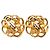 Orecchini a clip Chanel CC placcati oro con nodo D'oro - vista 2