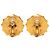 Orecchini a clip Chanel CC placcati oro e perle finte dorate D'oro - vista 2