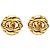 Orecchini a cerchio rotondi CC placcati oro Chanel Gold D'oro