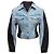 Thierry Mugler Jeansjacke aus Bio-Baumwolle mit Color-Blocking in Hellblau und Schwarz Größe FR 38 - Ansicht 2