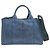 Borsa Prada in denim Canapa blu con logo