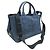 Borsa Prada in denim Canapa blu con logo - vista 2