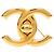 Spilla con chiusura a vite Chanel CC placcata oro D'oro