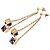 Orecchini Gamble Drop Push Back in strass placcati oro Louis Vuitton Gold D'oro