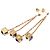 Orecchini Gamble Drop Push Back in strass placcati oro Louis Vuitton Gold D'oro - vista 2