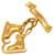 Gold Hermès Gold Plated Les Fetes en Hermes Pin Brooch Golden  - view 1
