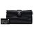 Clutch Chanel in pelle d'agnello nera con emblema Globe Nero - vista 8