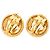 Orecchini a cerchio Chanel CC placcati oro D'oro - vista 2