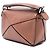 Borsa Nano Puzzle in pelle di vitello marrone LOEWE - vista 2