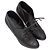 Schwarze Chanel Leder-Cap-Toe Stiefeletten mit Absatz Größe 41 - Ansicht 2