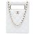Borsa da sera Chanel Mini Quilted Caviar Cut Out White Tote Satchel Bianco