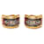 Brincos de pressão em esmalte cloisonné banhados a ouro preto Hermès  - vista 1