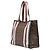 Burberry TB Monogram E Canvas Stripe Book Tote braun - Ansicht 2