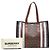 Burberry TB Monogram E Canvas Stripe Book Tote braun - Ansicht 8