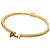 Orecchini a cerchio Chanel CC placcati oro con texture e chiusura a vite D'oro - vista 3