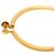 Orecchini a cerchio Chanel CC placcati oro con texture e chiusura a vite D'oro - vista 5