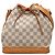 Borsa a secchiello Noe BB in Damier Azur bianco Louis Vuitton