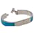 Pulseira Hermès Clic H estreita em esmalte azul PM  - vista 5