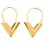 Louis Vuitton Gold Essential V Vergoldete Creolen Golden