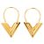 Louis Vuitton Gold Essential V Vergoldete Creolen Golden - Ansicht 2