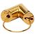 Louis Vuitton Gold Essential V Vergoldete Creolen Golden - Ansicht 4