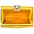 Clutch da sera Chanel in raso giallo con camelia di cristallo - vista 4