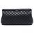 Clutch Chanel Large CC trapuntata in caviar nero con frame