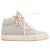 High-Top-Sneaker Giuseppe Zanotti mit Krokoprägung in Grau Größe 37.5