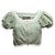 Jean Paul Gaultier Top de mangas abullonadas Mint JPG Jean's Short Talla US 8
