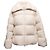 Moncler Sherpa Down Puffer Steppjacke Farbe Creme Designer Größe 5 Weiß