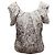 Blusa de estampado de leopardo Zac Posen Primavera 2009 Gris Talla US S