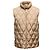 Chaleco acolchado de plumón Moncler Tan Talla Designer 3 Camello