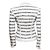 White & Black Balmain Striped Textured Double-Breasted Blazer Size FR 34 - view 3