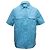 Camicia a maniche corte in nylon blu Fendi con stampa Zucca e bottoni Size IT 36 - vista 2