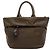 Borsa Satchel Reversibile in Tessuto Marrone Prada