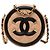 Borsa a tracolla rotonda Chanel Caviar CC Filigree beige