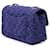 Borsa a tracolla Chanel Mini Rectangular Classic Tweed Single Flap Blu - vista 2