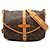 Borsa a tracolla Louis Vuitton Monogram Saumur 30 marrone