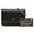Wallet On Chain Mini borsa a tracolla Chanel Mini CC in agnello nero con catena - vista 11
