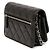 Wallet On Chain Mini borsa a tracolla Chanel Mini CC in agnello nero con catena - vista 2